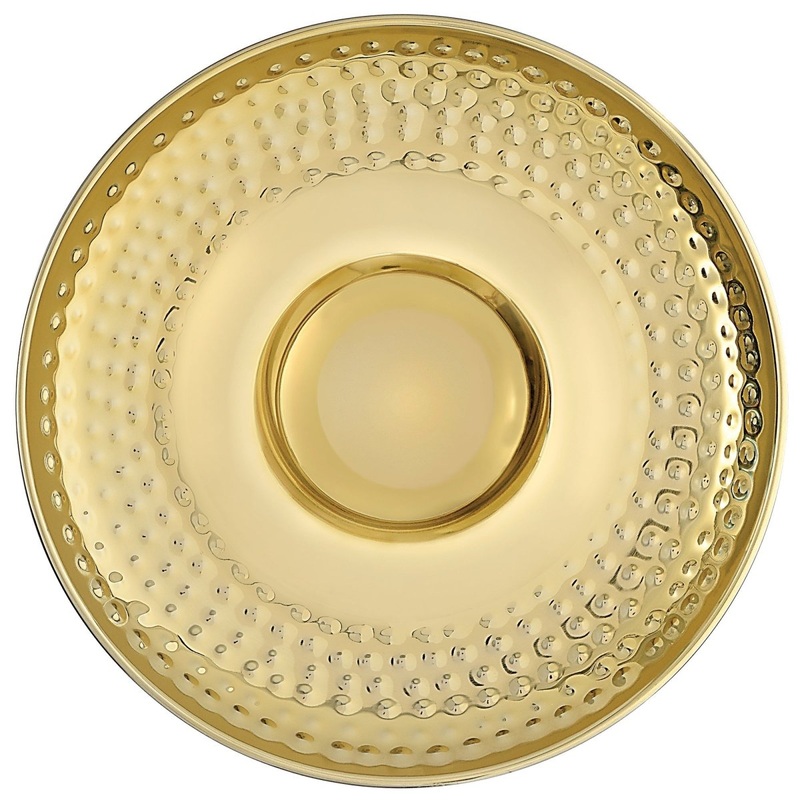 Gold Stainless Steel Chip and Dip Tray, 14 Inches, 1 Count