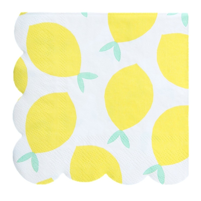 Lemoncello Small Beverage Napkins, 16 Count