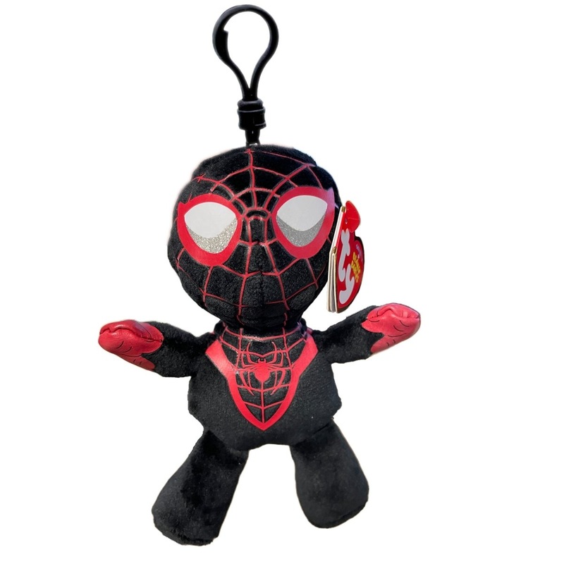 Marvel TY Beanie Boos Plush with Clip, Miles Morales, 5 Inches, 1 Count