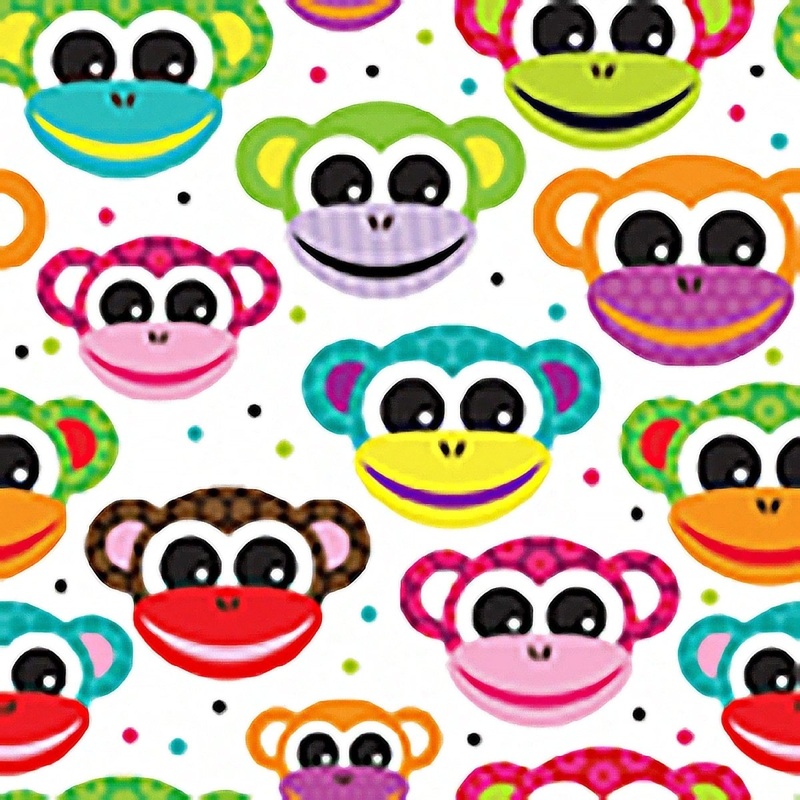 Monkeys Gift Wrap Roll, 30 x 72 Inches, 1 Count