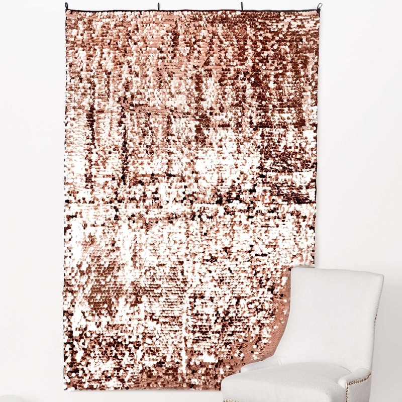 Rose Gold Sequin Backdrop, 72 x 48 Inches, 1 Count