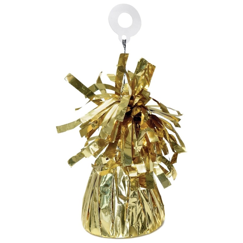 White Gold Foil Balloon Weight, 1 Count