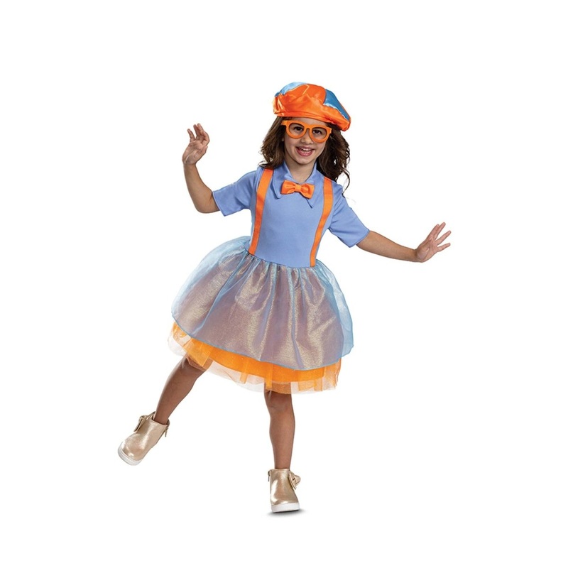 Blippi Classic Dress Costume for Toddlers, Blue and Orange Dress 2T