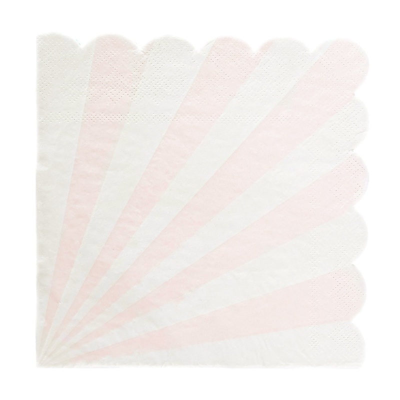 Candy Land Large Lunch Napkins, Light Pink, 16 Count