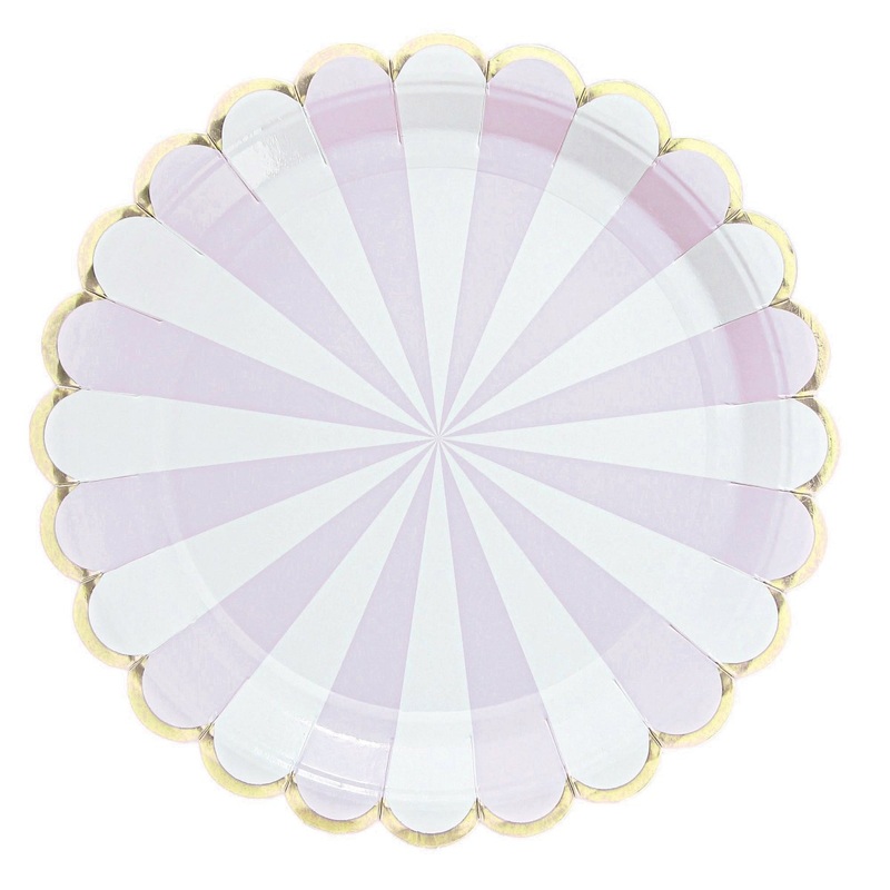 Candy Land Large Lunch Paper Plates, Lavender, 9 Inches, 8 Count