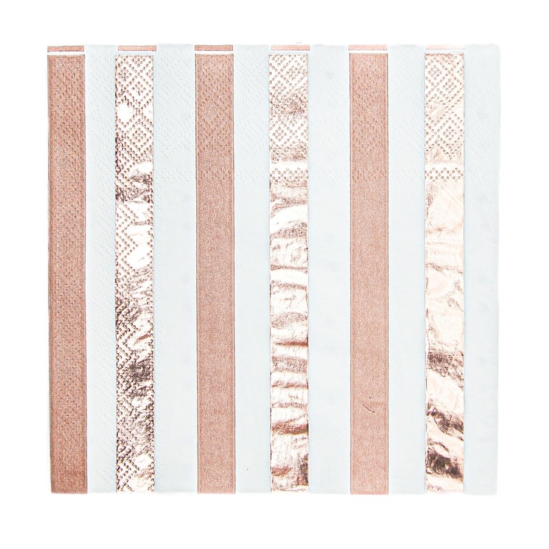 Chrome Copper Large Lunch Napkins, 16 Count