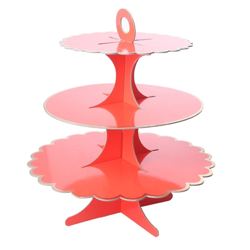 Cupcake Stand 3 Tiers, Red, 1 Count