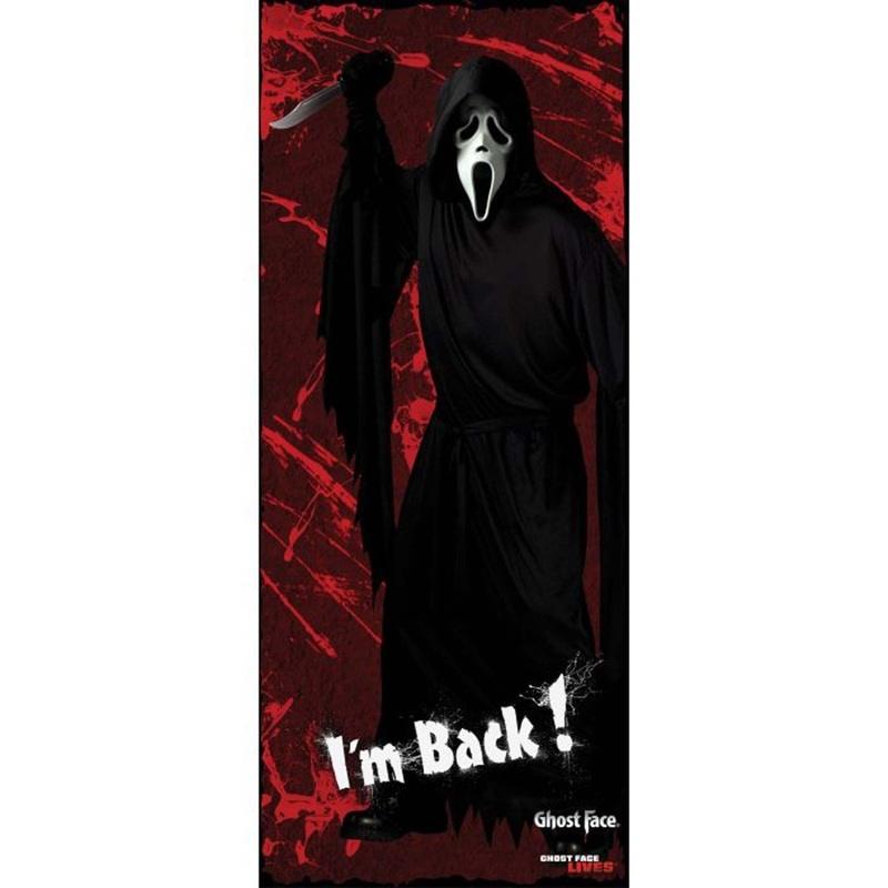 Ghost Face Halloween Door Cover, 1 Count
