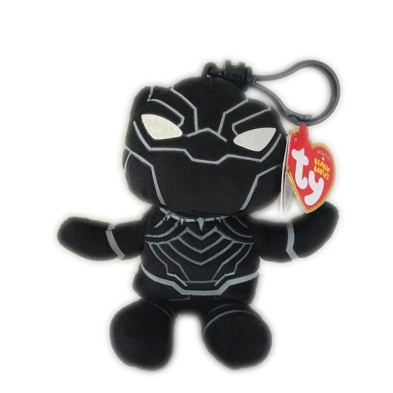Marvel TY Beanie Boos Plush with Clip, Black Panther, 5 Inches, 1 Count