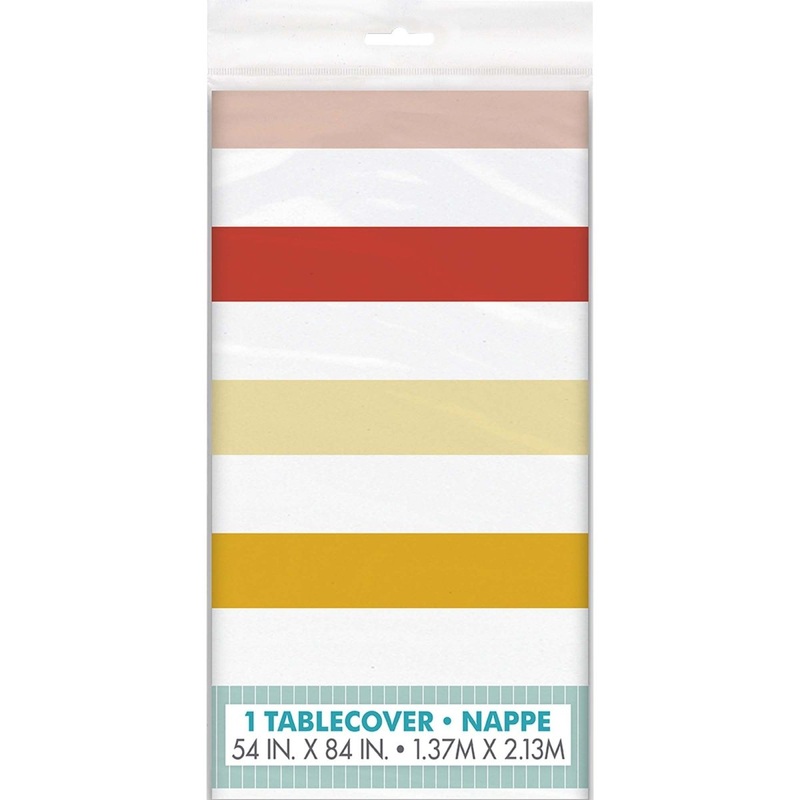 Poolside Summer Plastic Tablecover, 54 x 84 Inches, 1 Count