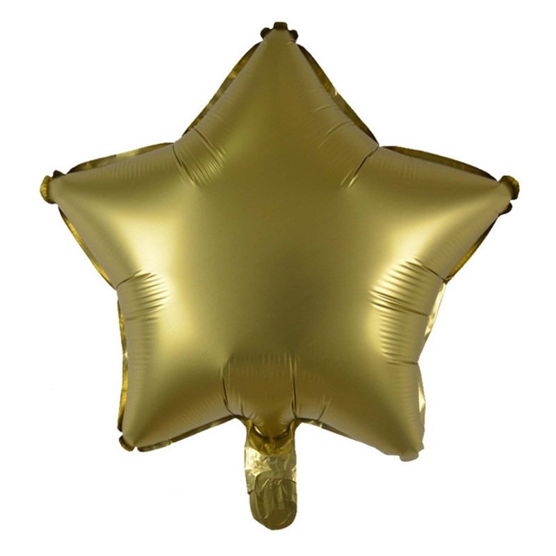 Satin Luxe Gold Star Shaped Foil Balloon, 18 Inches, 1 Count