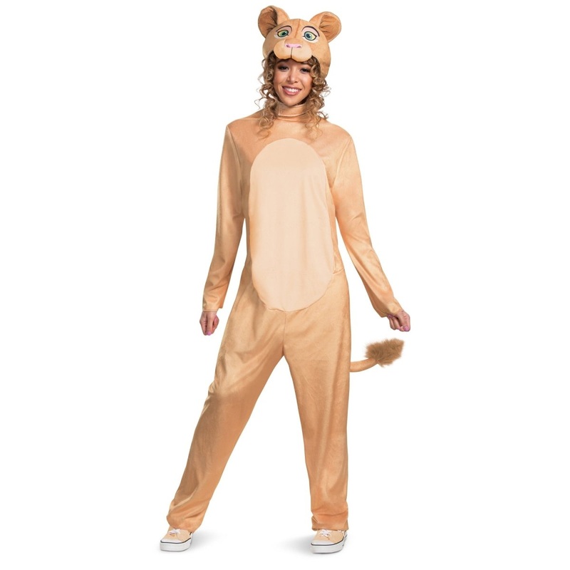 The Lion King Nala Costume for Adults, Disney, Tan Jumpsuit S/M