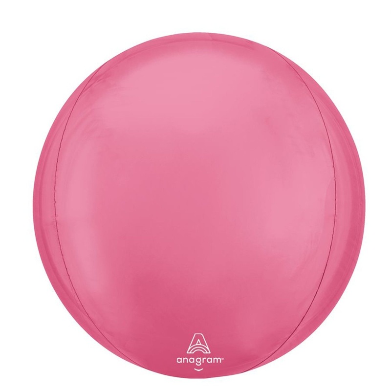 Vibrant Pink Orbz Balloon, 15 Inches, 1 Count