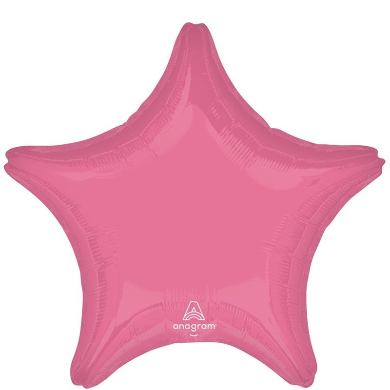 Vibrant Pink Star Shaped Balloon, 18 Inches, 1 Count