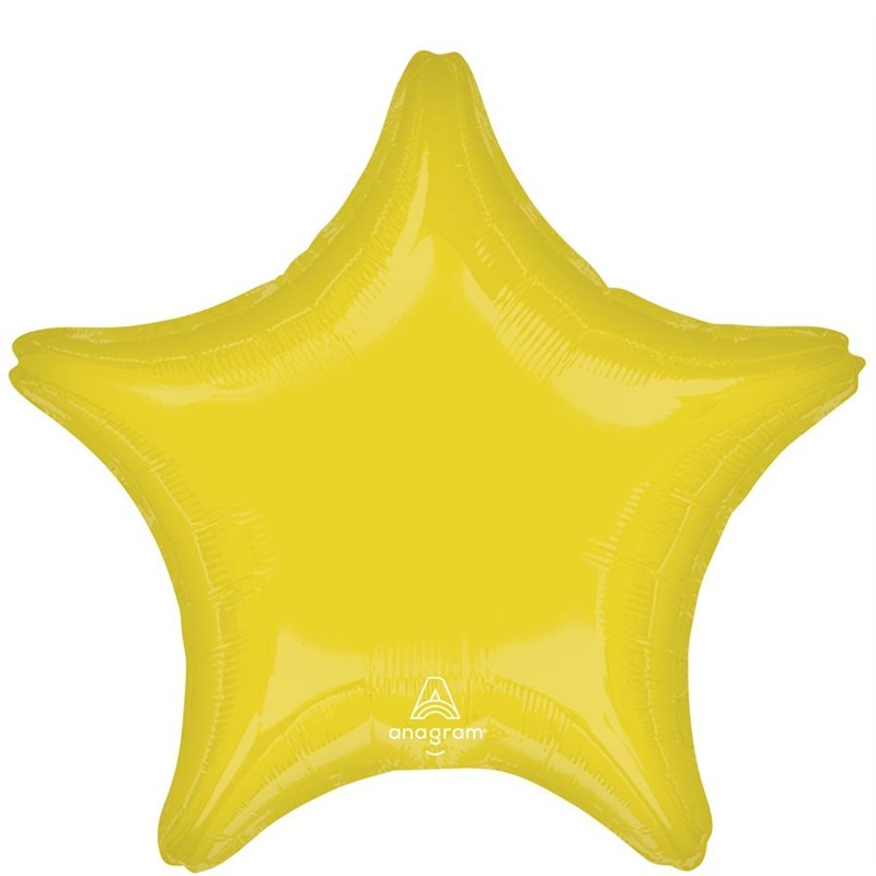 Vibrant Yellow Star Shaped Balloon, 18 Inches, 1 Count