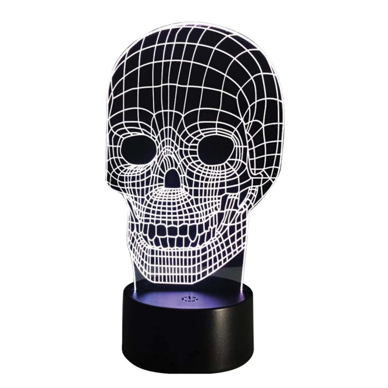 3D LED Light Up Skull, 1 Count