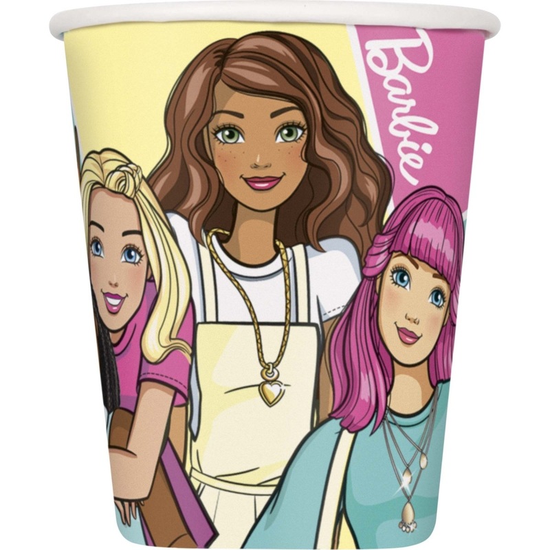 Barbie Birthday Party Paper Cups, 9 Oz, 8 Count