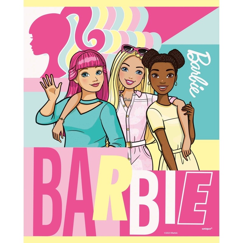 Barbie Birthday Plastic Favour Bags, 8 Count