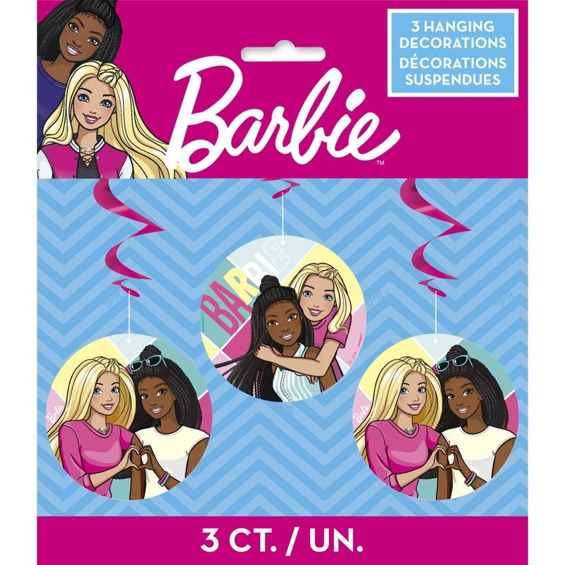 Barbie Birthday Spiral Decoration Kit with Cutouts, 3 Count