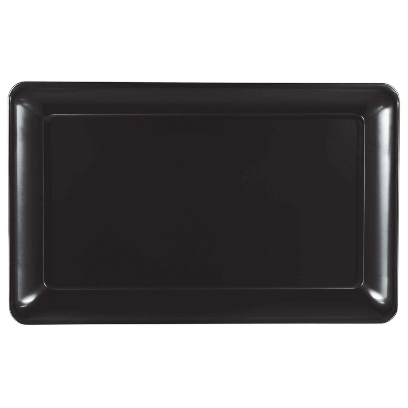 Black Recyclable Plastic Tray, 11 x 18 Inches, 1 Count