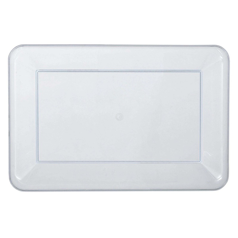 Clear Recyclable Plastic Tray, 11 x 18 Inches, 1 Count