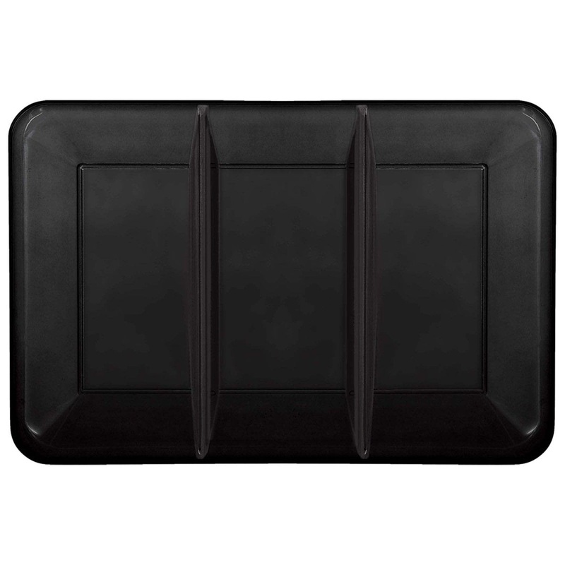 Compartment Tray, Black, 9.5 x 14 Inches, 1 Count