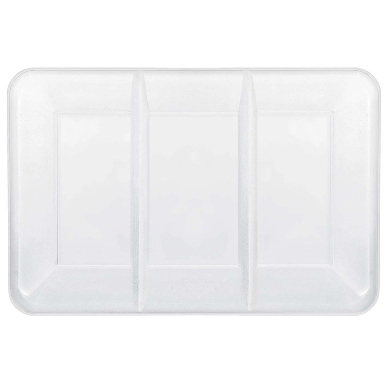 Compartment Tray, White, 9.5 x 14 Inches, 1 Count
