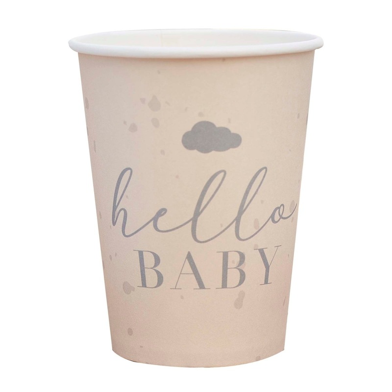 Hello Baby Eco Paper Cups, 9 oz, 8 Count