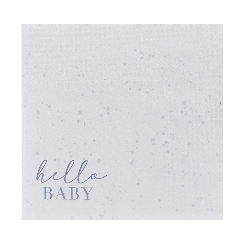 Hello Baby Small Eco Beverage Napkins, 16 Count