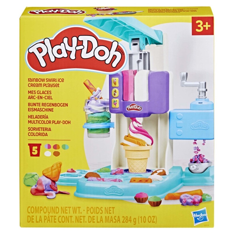 Play-Doh Rainbow Swirl Ice Cream Playset, 1 Count