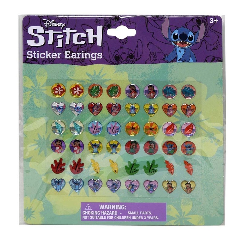Stitch Sticker Earrings for Kids, 24 Count
