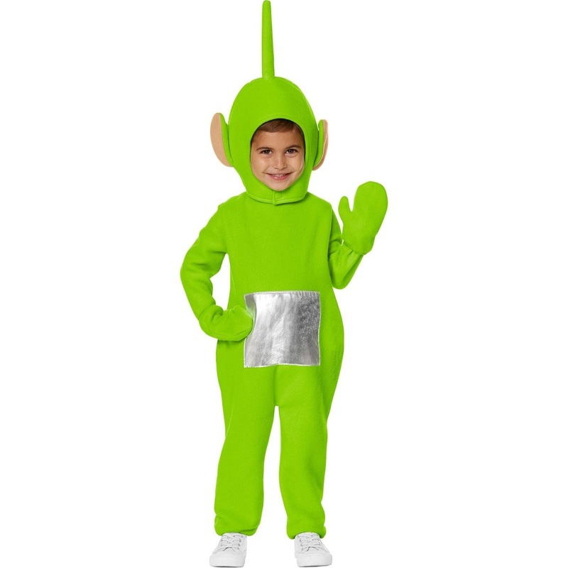 Teletubbies Dipsy Costume for Toddlers, Green Jumpsuit With Hood 2T