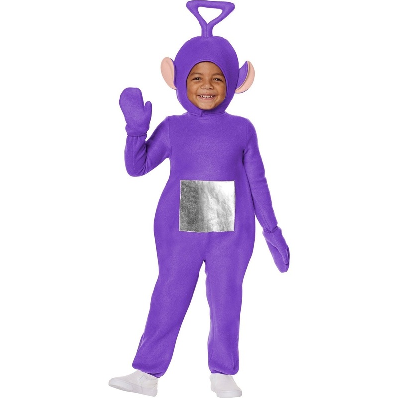 Teletubbies Tinky-Winky Costume for Toddlers, Purple Jumpsuit With Hood 2T