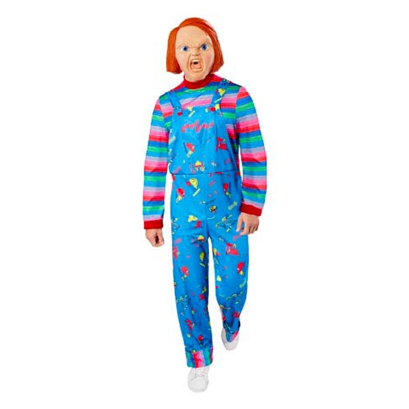 Chucky Costume for Adults, Multicolor Jumpsuit M