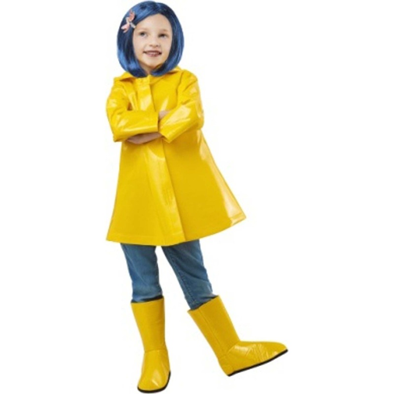 Coraline Costume for Kids, Yellow Coat S