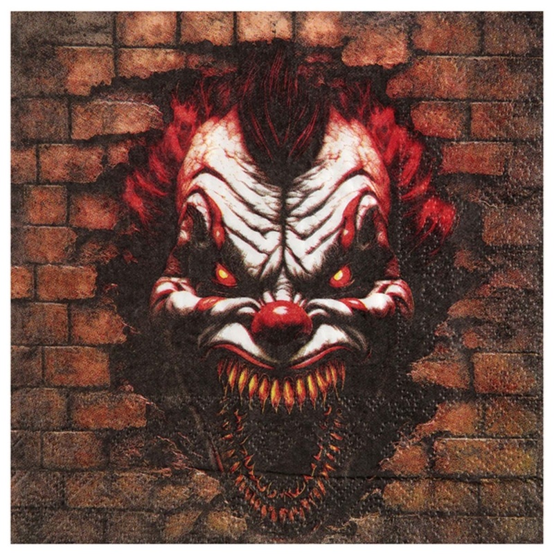 Killer Clown Large Lunch Napkins, 20 Count