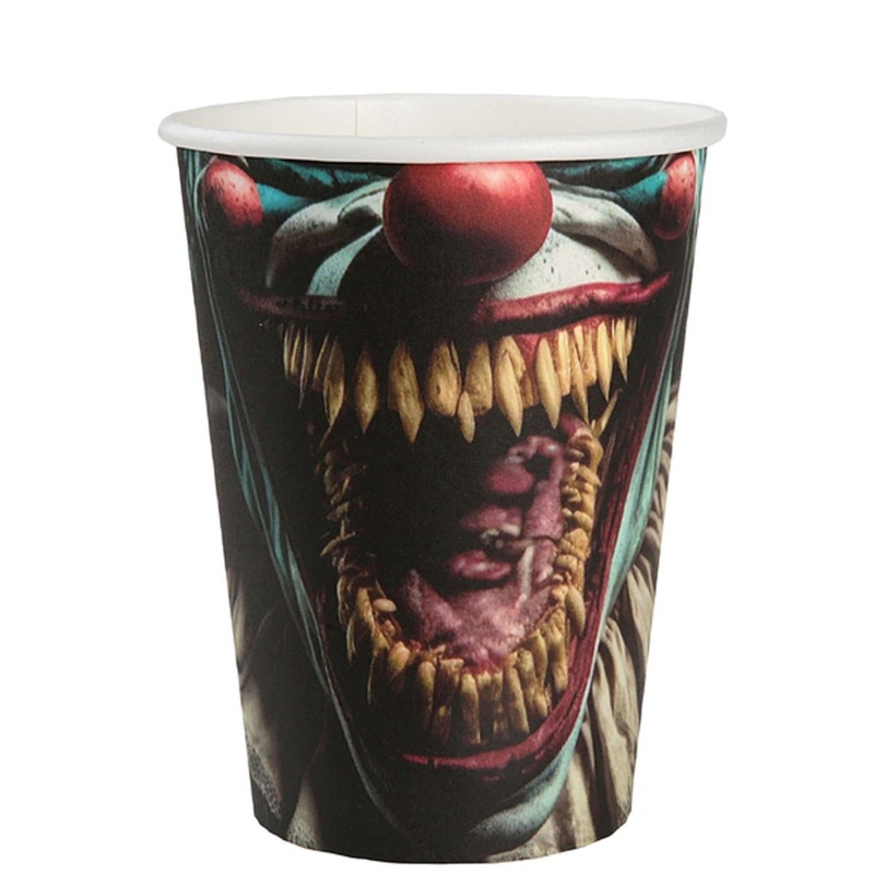 Killer Clown Party Paper Cups, 9 Oz, 10 Count
