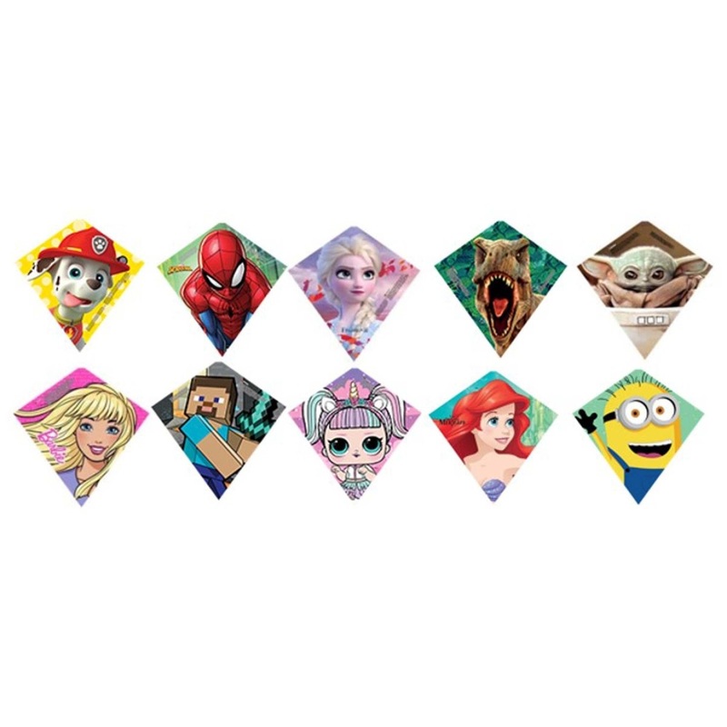 Licensed Poly Diamond Kites, 23 x 22 Inches, Assortment, 1 Count