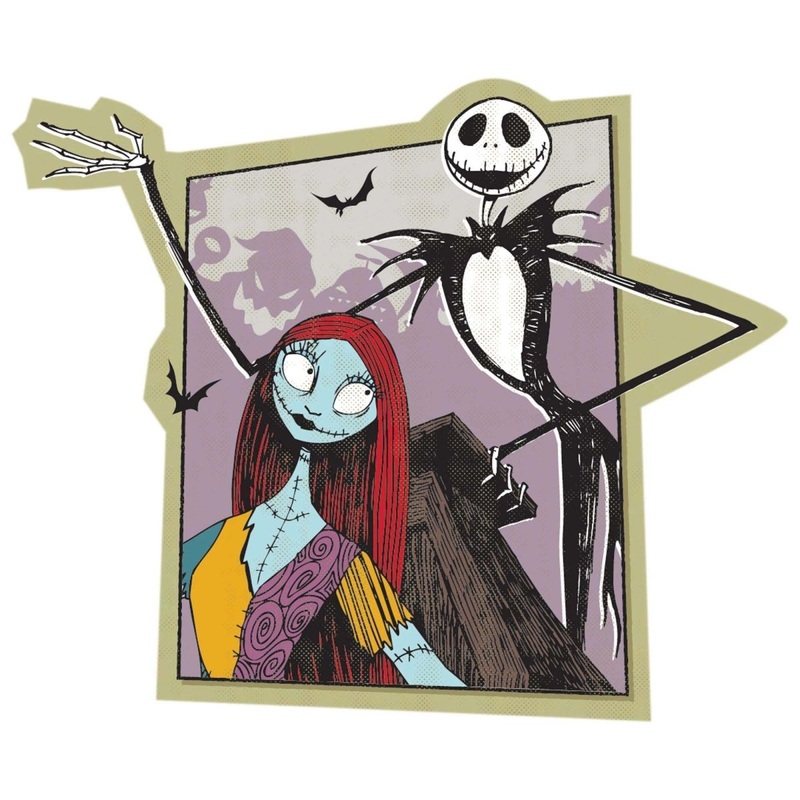 Nightmare Before Christmas Jack and Sally Sticker, 1 Count