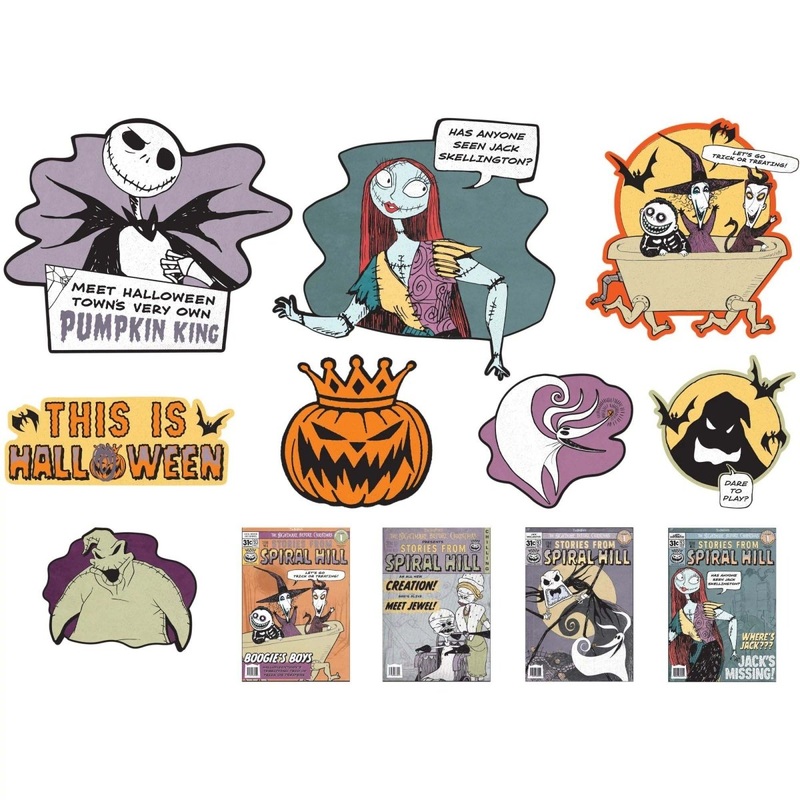 Nightmare Before Christmas Paper Cutouts, 12 Count