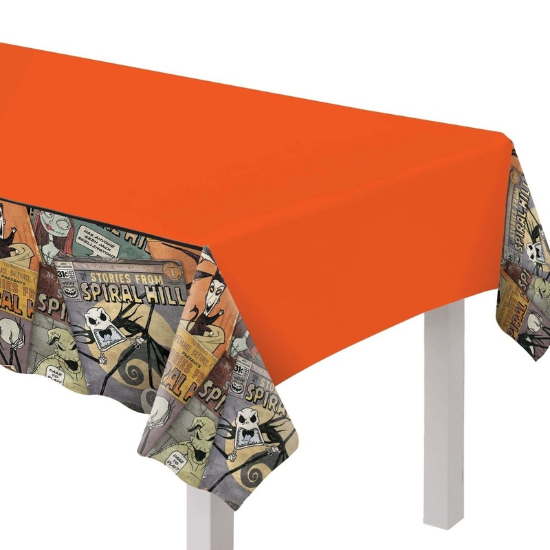 Nightmare Before Christmas Rectangular Plastic Table Cover, 54 x 102 Inches, 1 Count