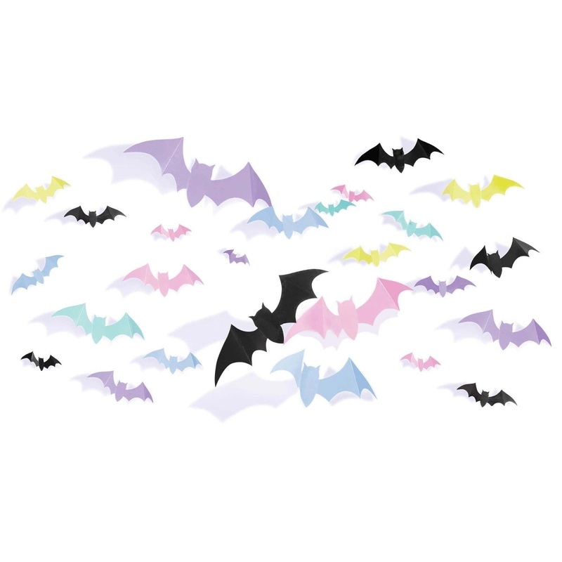 Pastel Halloween Bat Mega Value Pack Paper Cutouts, 50 Count