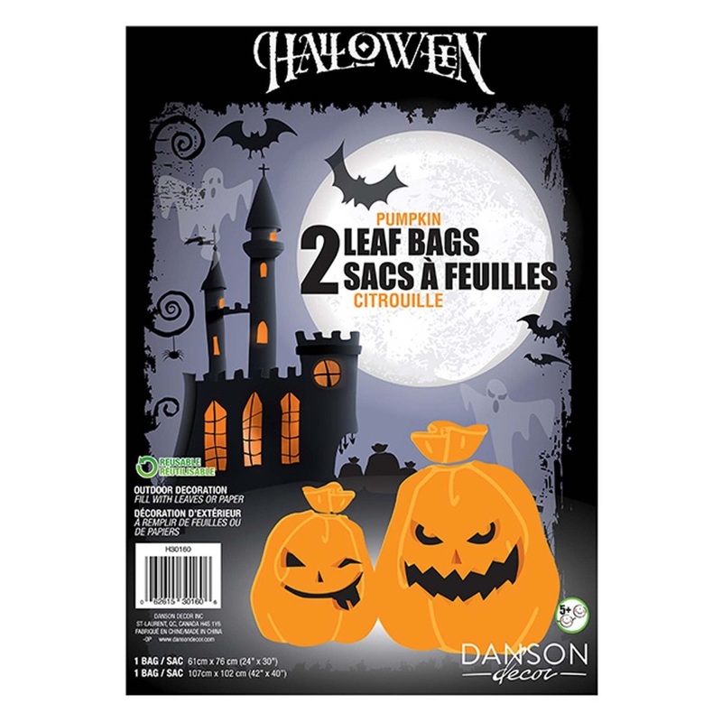 Pumpkin Leaf Bags, 2 Count