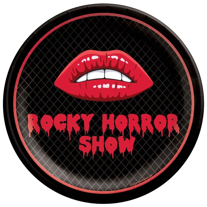 Rocky Horror Show Large Round Lunch Paper Plates, 10 Inches, 18 Count