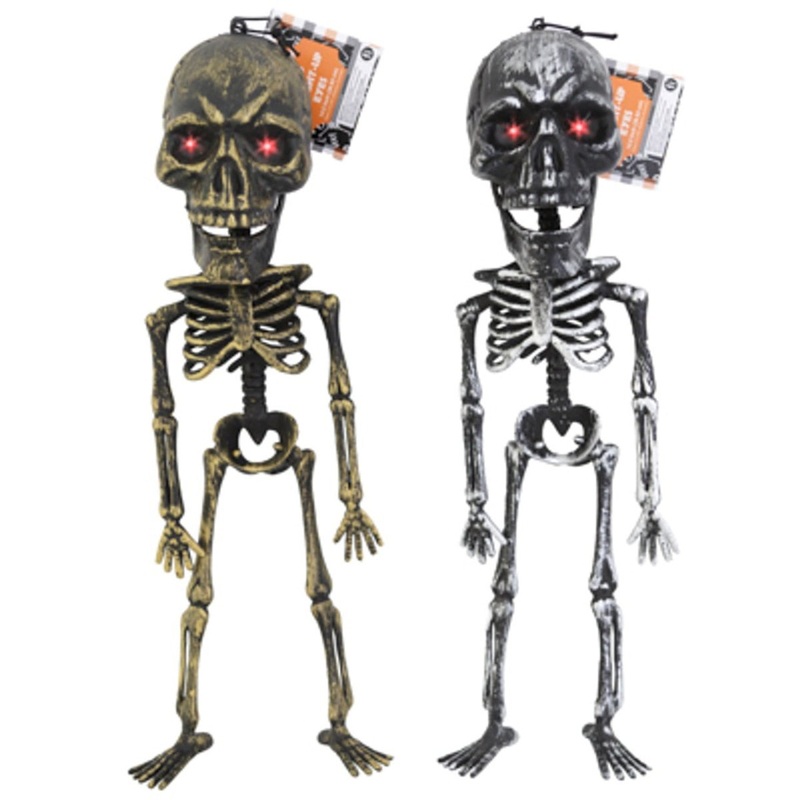 Skeleton Big Head With Light-Up Eyes, 14.5 Inches, Assortment, 1 Count