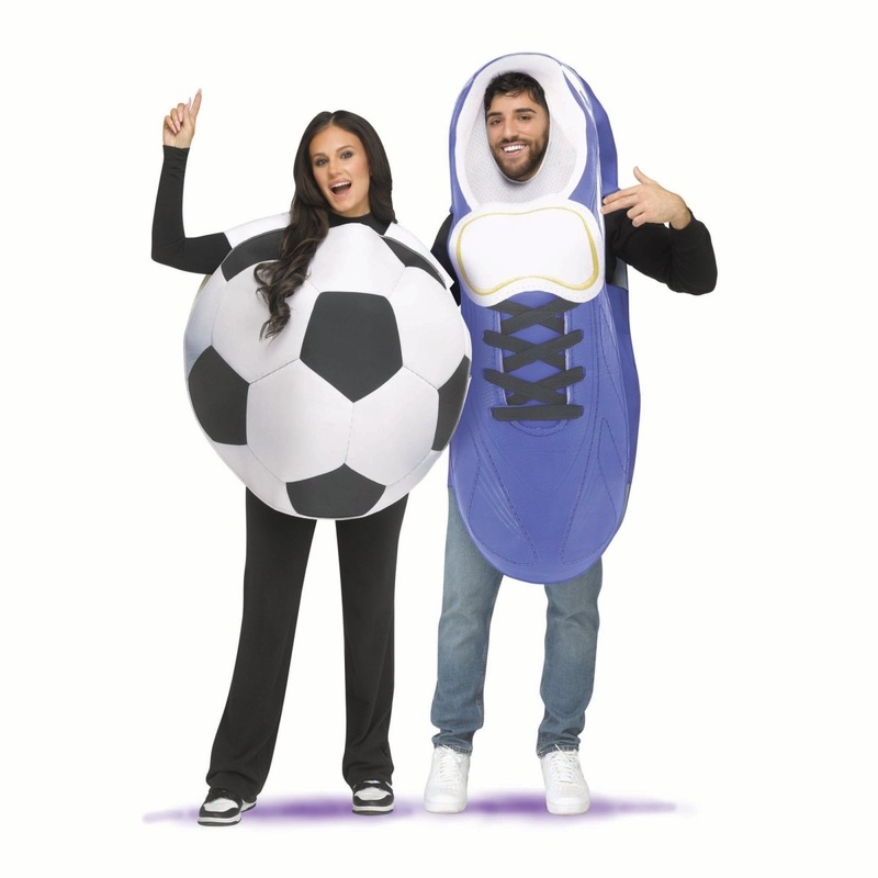 Soccer Ball and Cleat Couple Costume for Adults STD