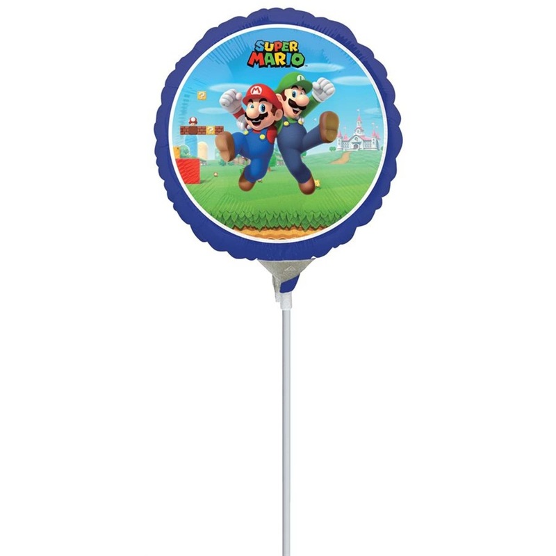Super Mario Bros Air-Filled Foil Balloon, 9 Inches, 1 Count