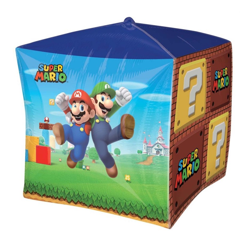 Super Mario Bros Cubez Foil Balloon, 15 Inches, 1 Count