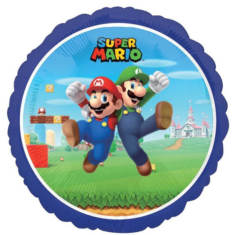 Super Mario Bros Foil Balloon, 18 Inches, 1 Count