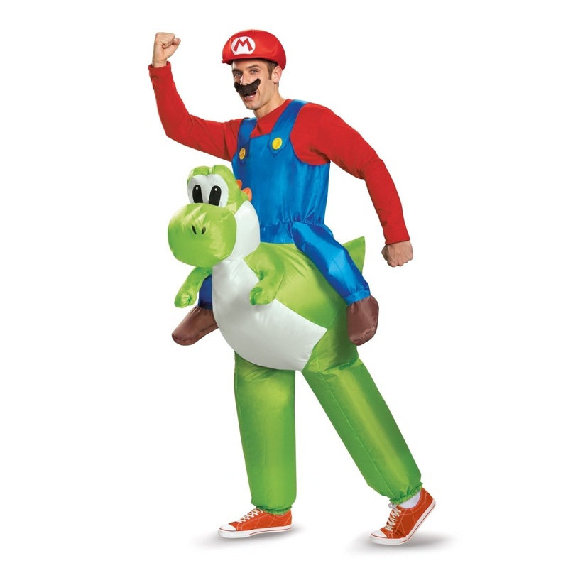 Super Mario Bros Mario and Yoshi Inflatable Costume for Adults, Nintendo One Size